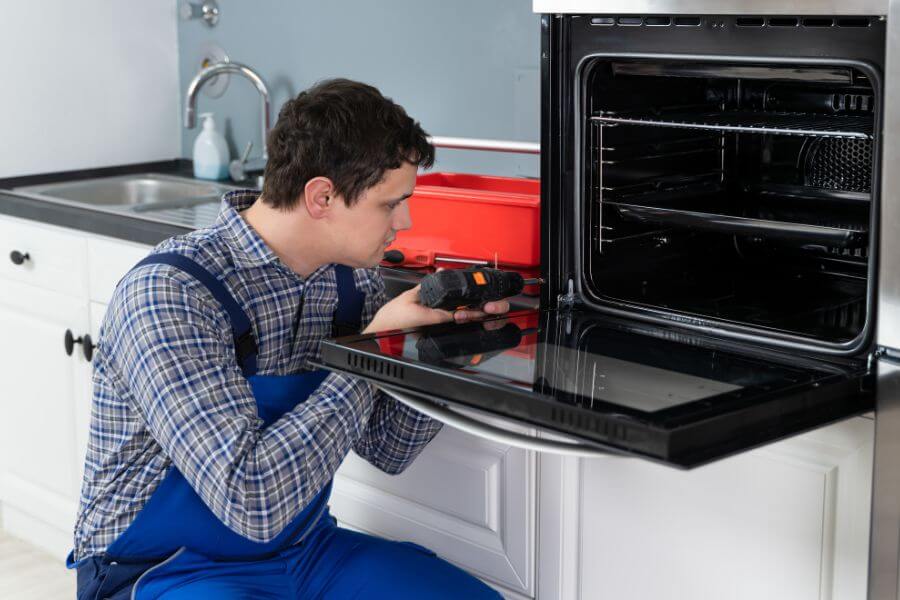 self cleaning oven repair not getting hot