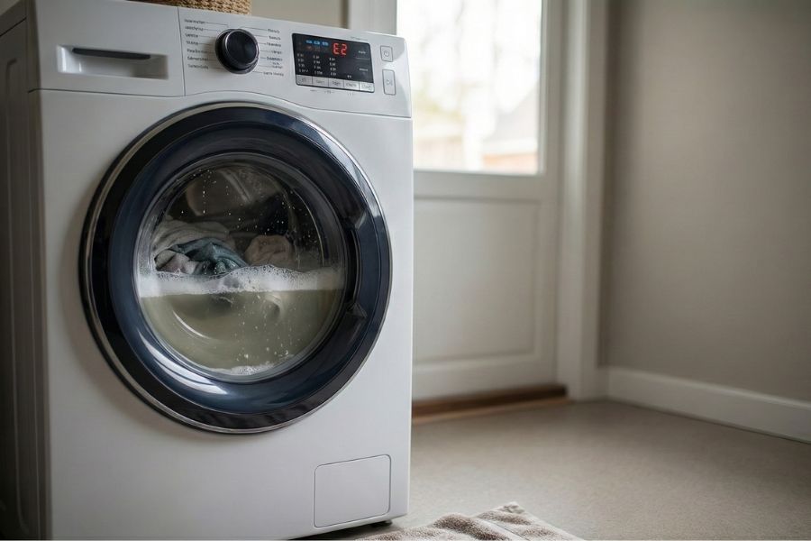 washing machine wont drain full of water error code