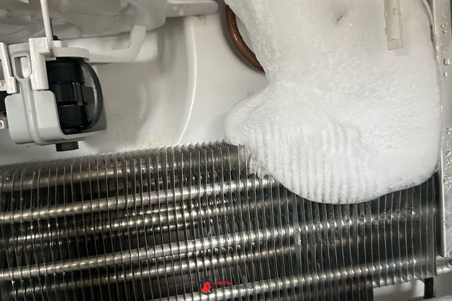 blocked defrost drain tube ice buildup