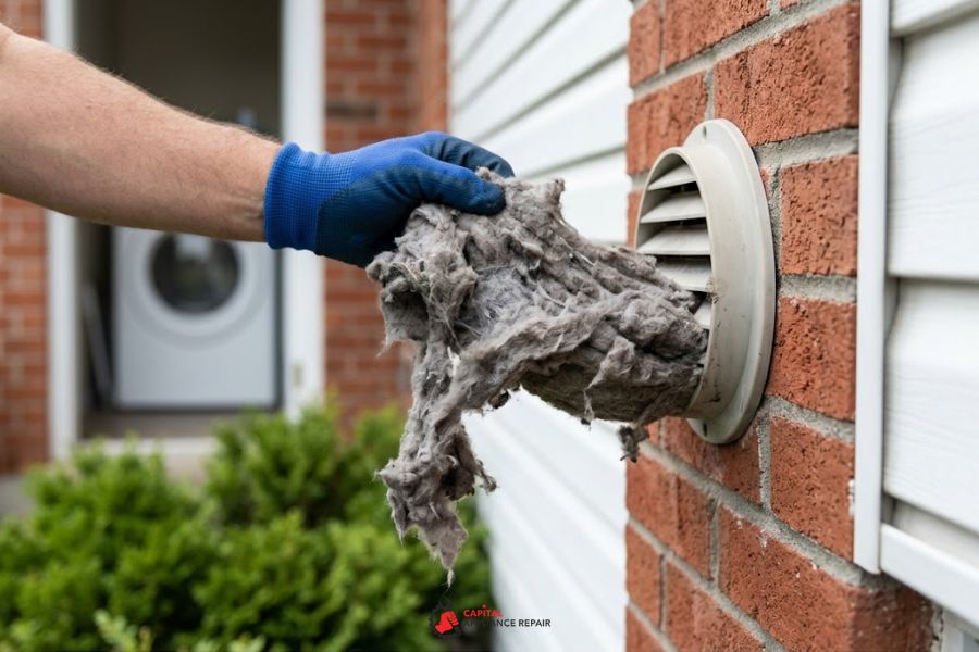 cleaning dryer lint trap to lower hydro costs