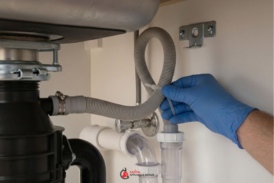 dishwasher plumbing upgrade high loop drain odor