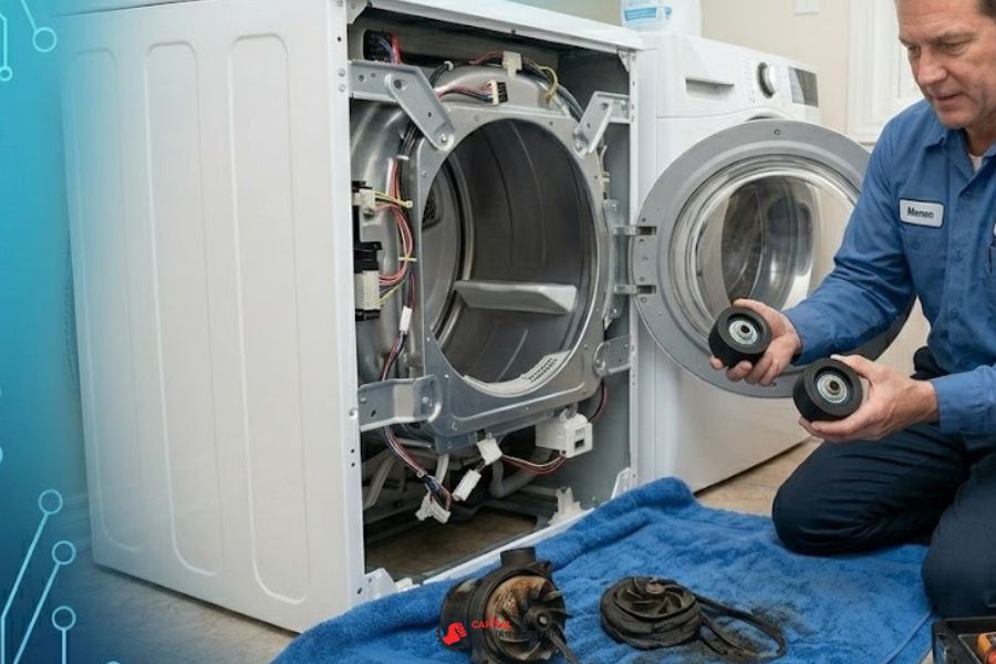 heavy ottawa winter gear damages dryer drum rollers