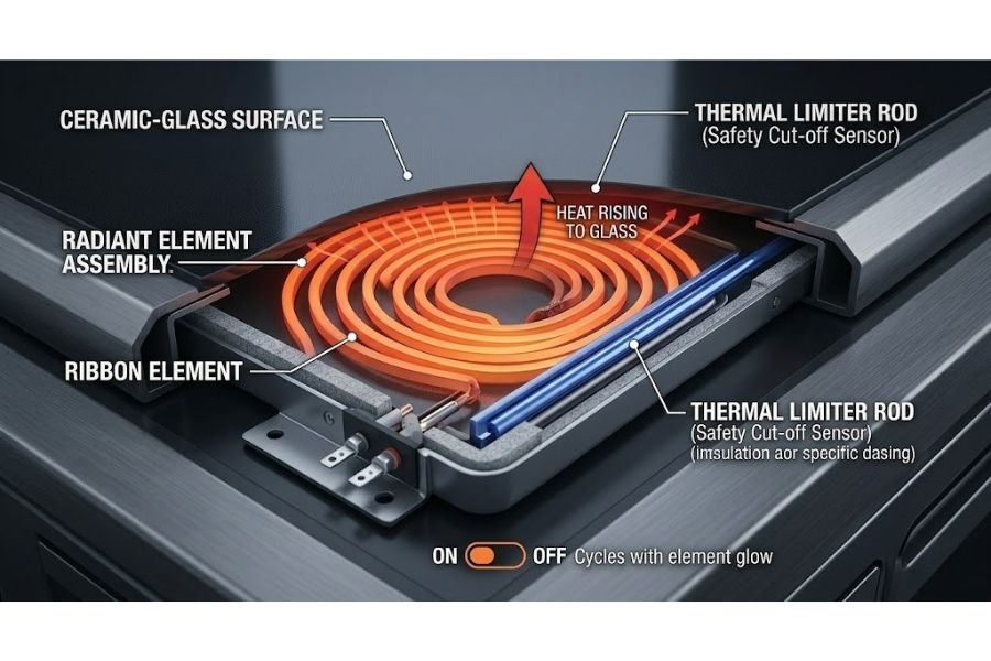 how glass stove thermal limiter works
