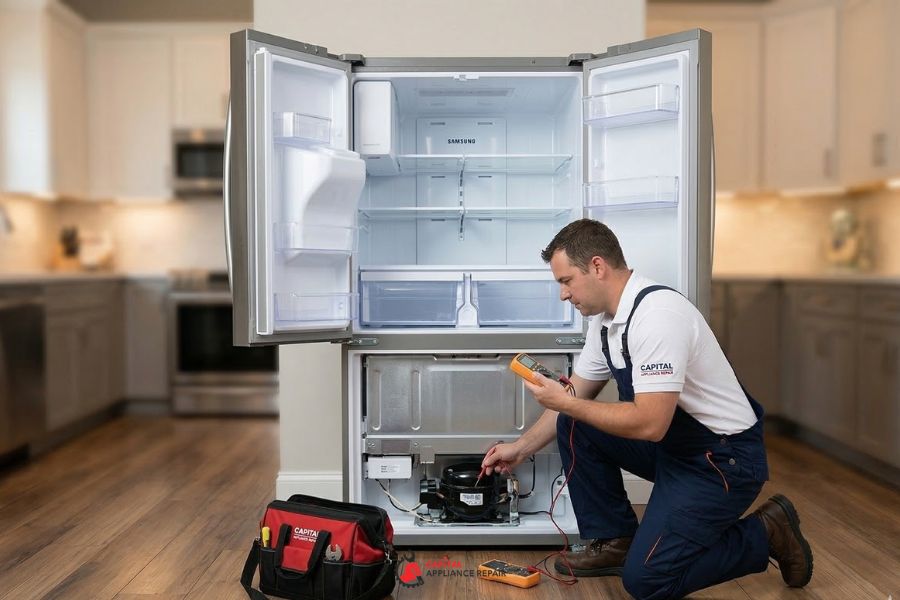 samsung refrigerator pooling water under crisper drawers